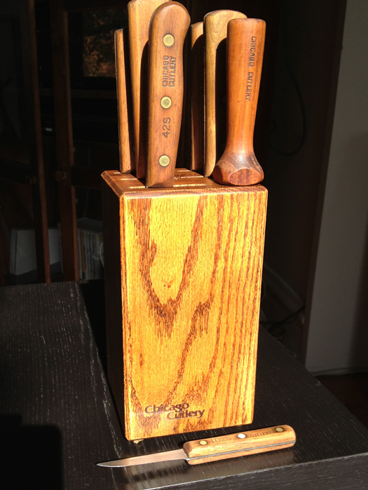 Vintage Walnut Chicago Cutlery Steak Knives 